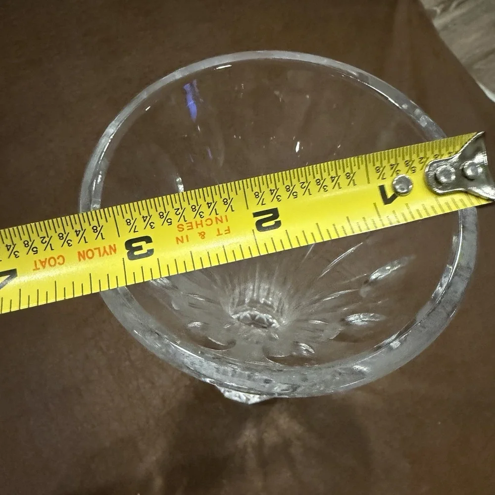 Vintage Lead Crystal Trumpet Bud Vase 7
